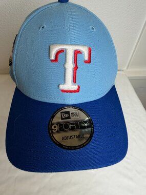 New Era Texas Rangers 9FORTY Adjustable Hat – World Series Patch